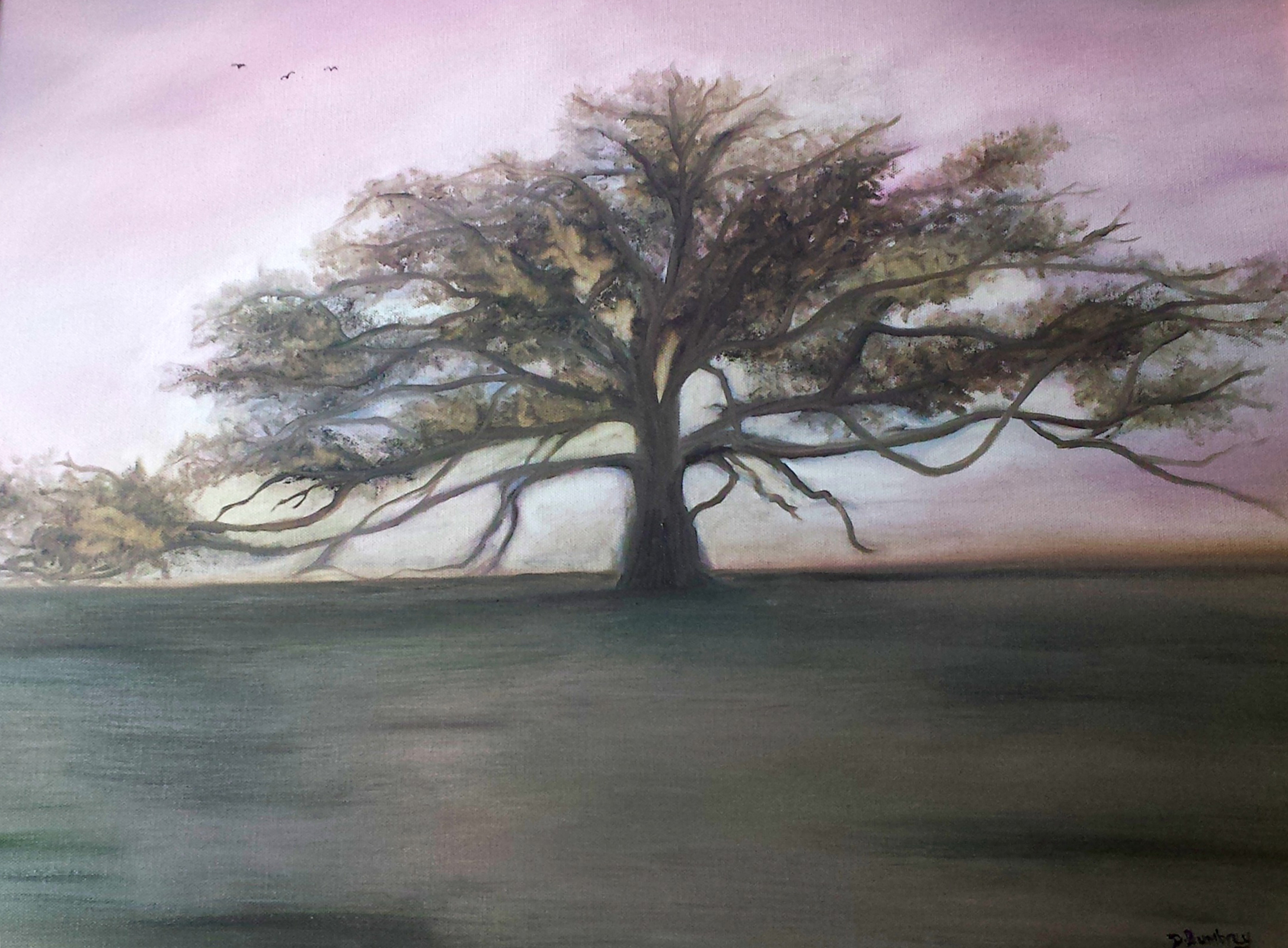 Joshua Tree, oil painting by Dolores W. Bumbrey